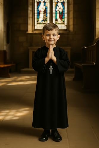 Disfraz Toulite Judge para niños, túnica negra unisex miniatura 6