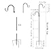 MIPON 2 Pack 78 Inch Double Shepherds Hooks for Outdoor Bird Feeder,Hanging Plants,Solar Light,Adjustable 78/62/46/30 Inch,3/4 Inch Width Heavy Duty Garden Shepards Hook