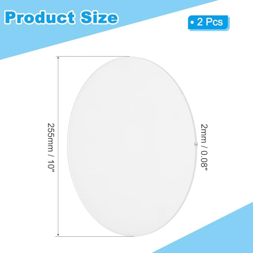 Image of PATIKIL 10 inch Acrylic Circles, 2Pcs 0.08 inch Thickness Round Acrylic Sheets Acrylic Circle Blanks Cake Disc Panel for Sign DIY Craft Project, Paintings, Picture Frame, Table Top, Clear