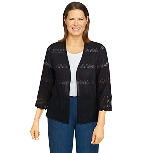 Cardigan Alfred Dunner classique bleu marine de printemps