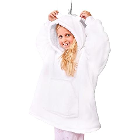 Dreamscene Unicorn Sherpa Hoodie Blanket for Kids Cover