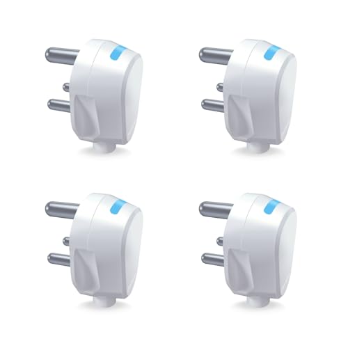 Image of Anchor by Panasonic Plug Top 6A, 3 Pin, ISI Certified with LED Indicator, Ideal for Daily Use Appliances - White (Pack of 4)