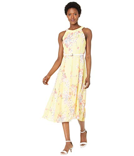 Tommy Hilfiger Women s Chiffon Midi Dress, Sunshine Ballerina Pink, 8