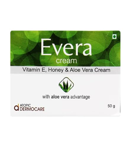 Image of Evera Cream with Vitamin E, Honey & Aloe Vera | Nourishing Moisturizing Face & Body Cream for Soft, Smooth & Hydrated Skin | Daily Use Hydration Cream - 50g