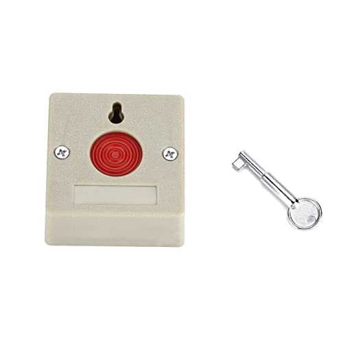 Home Emergency Panic Button Kuuleyn Mini Panic Button, Dc 24V Wired Safe Security Family Office Mini Emergency Alarm Panic Push Button