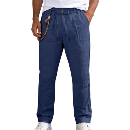 Pantalon en lin ample homme idéal pour vacances d'été et détente plage