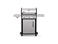 Weber Spirit SP-335 Stainless Steel 3 Burner 32000 BTUs Lidded Liquid Propane Gas Grill with 529 sq in Cooking Area, Side Burner, and Sear Station