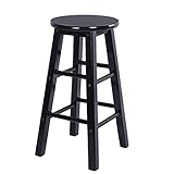  WANGFENG Taburete Alto Creativo Silla de Bar de Madera Maciza Taburete de Bar nórdico Foto de cajero de recepción Minimalista Moderno, Varios tamaños, 45-80cm