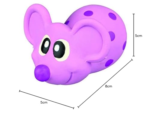 TRIXIE Maus - quietschendes Hundespielzeug aus Latex für Langen Spielspaß - 8 cm spannendes Kauspielzeug mit Sound - 35170