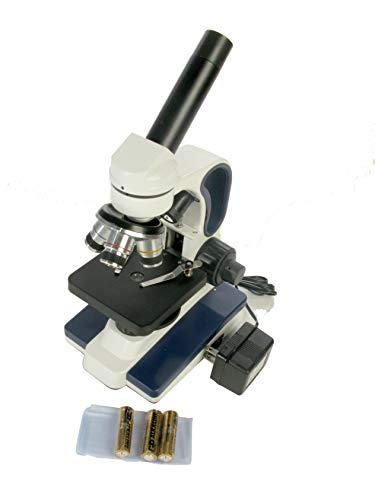 American Educational 7-1358 Basic Monocular Compound Microscope, Wf10X Eyepiece, 40X-400X Magnification, Brightfield, Tungsten Illumination, Plain Stage, 110V Or Battery-Powered #TOP4