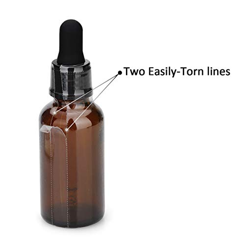 Image of 1oz Glass Bottle Shrink Bands 200 pcs Clear PVC Heat Shrink Wrap Sealer for 30ml Bottles
