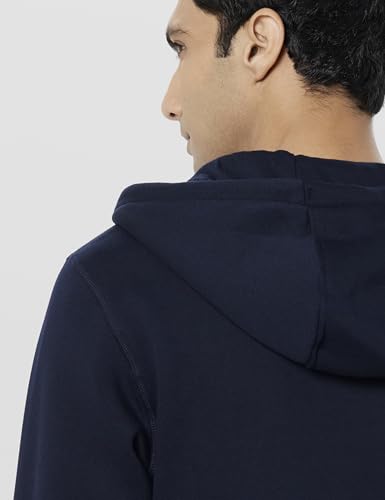 Image of U.S. Polo Assn. Men's Solid Regular fit Sweatshirt, Cotton Blend, Hooded Neck