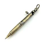 Duffire EDC Mini Bolt Action Pen Small Keychain Solid Brass, Metal Heavy Duty With Refill, Tactical