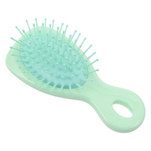 FRCOLOR Cepillo Masajeador De Cuero Cabelludo Para Niñas 1 Unidad Tamaño Mini Acolchado Verde Macaron Para Masaje En Casa y Viajes Caja Pvc
