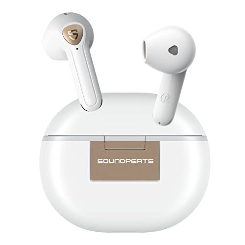 SoundPEATS Wireless Earbuds with Hi-Res Audio Certification and LDAC Codec, Air3 Deluxe HS Bluetooth 5.2 Earphones with 4 Mics and ENC for Calls, 14.2mm Driver, 60ms Low Latency, App Control (White)
