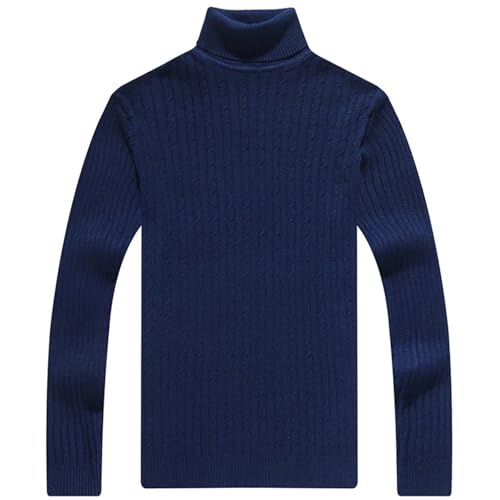 Autumn and Winter Men'S Slim Sweater Turtleneck Wool Warm Long-Sleeved Knitted Casual Sweater4