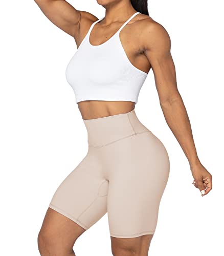 Image of Sunzel No Front Seam High Waist Biker Shorts for Women, Squat Proof Yoga Workout Gym Bike Shorts | 3, 5 Or 8-Inch Inseam, High Waisted, Tummy Control, No Front Seam, Buttery Soft, Compression Fit, Squat Proof