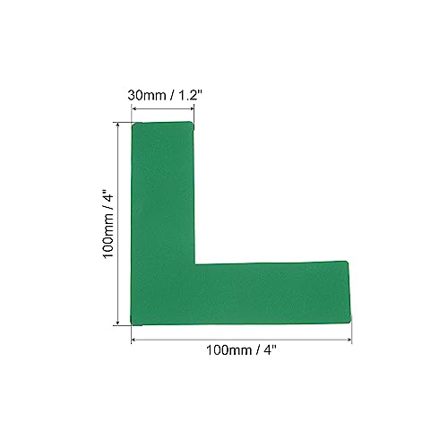 Marqueurs d'angle en L PATIKIL vert 10x10 cm pour l'organisation des bureaux et sols de dépôt