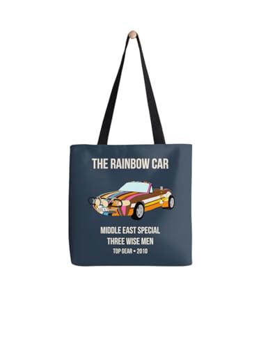 Sac fourre-tout Top Gear Moyen-Orient imprimé voiture arc-en-ciel cabas mode voiture multicolore