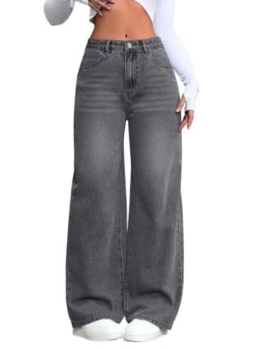 Image of ADBUCKS Baggy Jeans for Women || Women,s Loose Jean Pants || Oversized Jean's for Women's || Wide Leg Jean,s for Woman || Casual Jins for Woman's