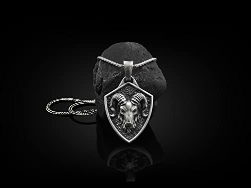 Collar de Plata Aries Hecho a Mano para Hombres Collar de Plata Aries Hecho a Mano para Hombres