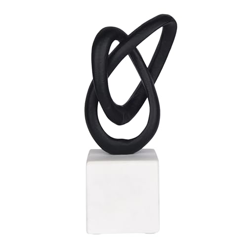 Escultura Entwined Love de aluminio con base de mármol, 13 pulg. miniatura 4