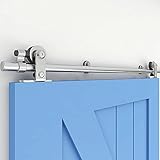 riel de acero inoxidable para puerta corrediza Fácil instalación: todos los accesorios necesarios para la instalación están incluidos (no incluyen puertas). El producto viene con una guía de instalación detallada, coincidencia de texto e imagen, fácil de entender.