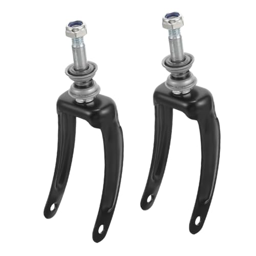 SOESFOUFU 2個 車椅子用 トフォーク付属品 車いすの交換部品を運転する ホイールブラケットホルダー 車椅子部品 車椅子パーツ 前輪用ブラケット ホイールブラケット前輪 金属 Black