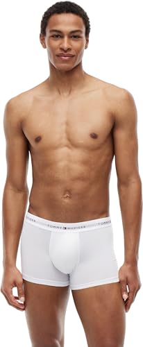 Tommy Hilfiger Boxers Lot de 3 Homme avec Ceinture à Motif Logo, Multicolore (Desert Sky/White/Primary Red), M