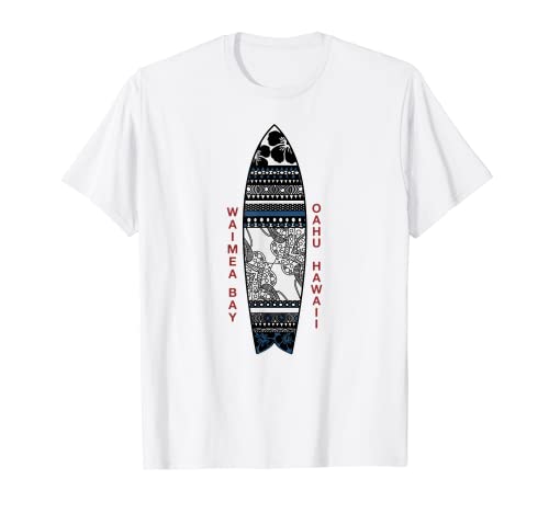 Waimea Bay Hawaii North Shore Hawaiian Surf Camiseta