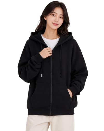Image of SHAIRA FASHION Casual Solid Full Sleeves Stylish Winter Hooded Neck Fleece Zipper Hoodie for Women