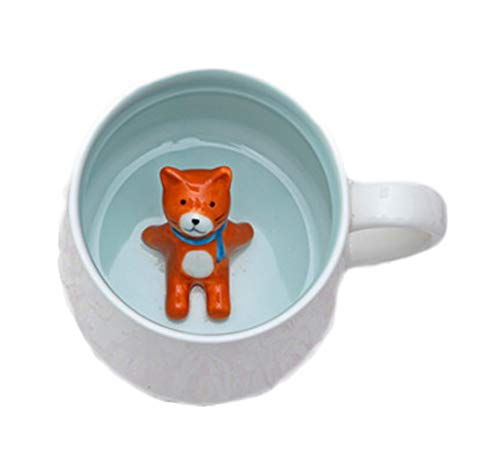 ZaH 3D Animal Coffee Mug Morning Cup Cute Figurines Christmas Birthday Gift