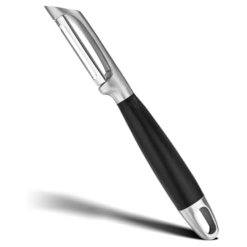 KULUNER 304 Stainless Steel Multi-Function Kitchen Peeler - With Solid Wood Handle, Sharp & Durable Blade, Effortlessly Peels Vegetables and Fruits, Essential Kitchen Tool Cover