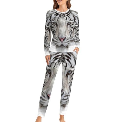 Pyjama gris femme fini les nuits fraîches ensemble manches longues et pantalon