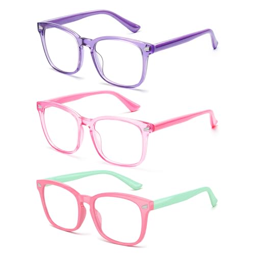 Image of Blue Light Glasses for Kids Girls Boys Anti Glare Blue Light Blocking Glasses for Computer Eye Strain Screen Glasses