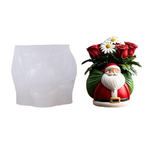 Maceta de silicona de Navidad para proyectos de arte de resina, regalos de vacaciones, macetas de suculentas y maceta de hormigón
