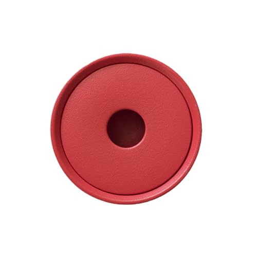 Cenicero redondo de cerámica satinada, tamaño pequeño, 12 cm, semicerrado, vintage, cenicero para interior y exterior, hogar, bar, restaurante, mesa, cenicero rojo