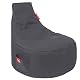Gaming Sitzsack Gamewarez Alpha Grey mit Rückenlehne