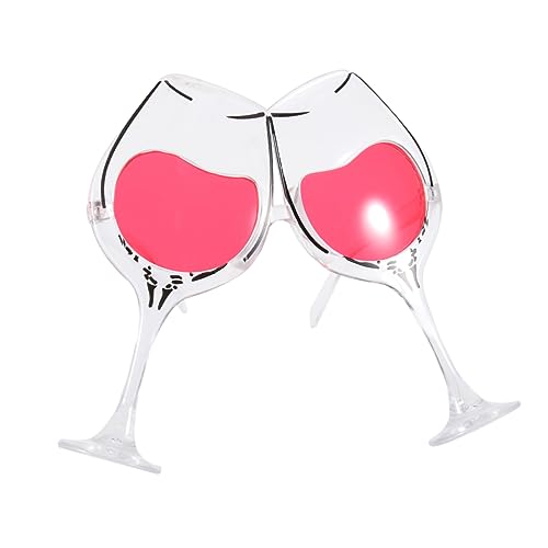 Lunettes de soleil amusantes en verre à vin au design insolite de fête