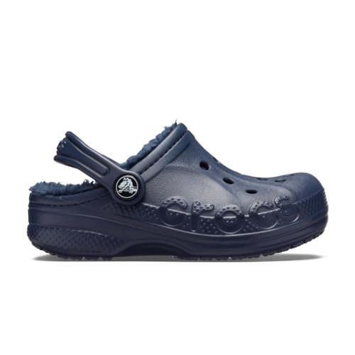 Crocs Mixte enfant Baya Lined Clog K Sabot, Navy/Navy, 30-31