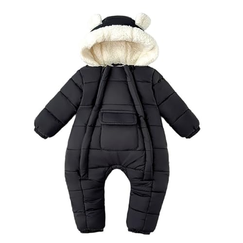 Barboteuse d'hiver à capuche pour bébé en tissu polaire lors des sorties en famille