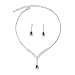 Topwholesalejewel Jewelry Set Rhinestone V Shpe Necklace Drop Earrings For Wedding