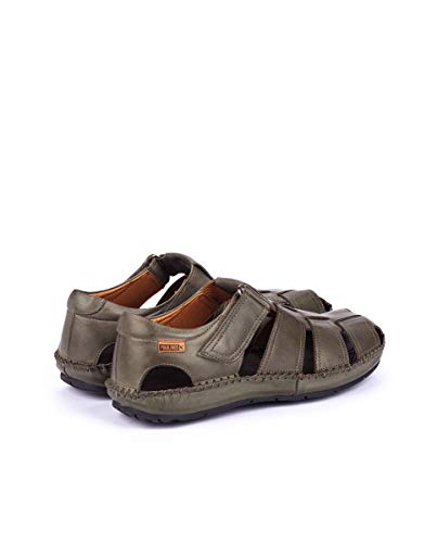 Image of PIKOLINOS Tarifa 06J-5433 Men's Sandals - Premium Calfskin Leather - Cushioned Insole, Hook & Loop Closure, Lightweight Sole - Spring and Summer Style and Comfort-Olmo 11-11.5 M US