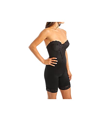 Va Bien Women's Strapless Low Back Bodysuit With Legs 1294 40B Black #TOP24