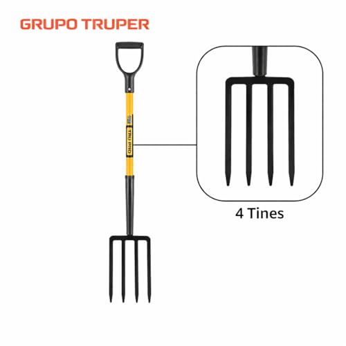 Truper Tru Pro horquilla de 4 púas, mango de fibra de vidrio 30 pulg. miniatura 3