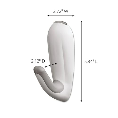 Command Large White Bath Hooks, 1 Hook, 2 Strips Review product image