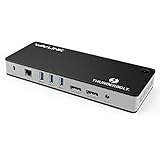 WAVLINK Dual Display Port Thunderbolt 3 Dock with 60W Charging, Dual 4K@60Hz & Single 8K@30Hz Display, Dual DP 1.4, 3XUSB 3.1, 2XUSB 3.0,LAN for MacBook Pro 2016+ & Specific Windows PC