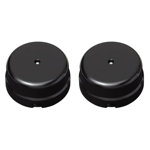 OASHISU 2 cajas de recogida de porcelana para instalaciones con 4 orificios para entrada y salida de cables. Cubiertas para cables y cubiertas de alambre de cerámica color negro, diámetro de 78 mm