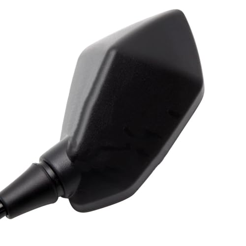 Rétroviseurs de moto ovales noirs 10 mm à visser style custom - 4