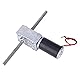 12V Getriebemotor mit hohem Drehmoment, M8 Doppelwellen Schneckengetriebemotor, doppelter rechter Untersetzungsmotor, zwei gerade Zähne(Reduction Ratio 670)